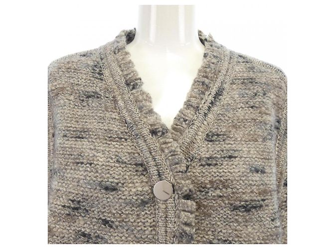 Timeless Giacca Chanel senza collo Marrone Beige - vista 5