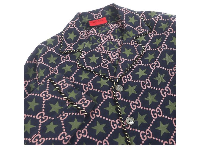 Chaqueta de algodón Gucci GG logo Star Azul Azul marino - vista 2