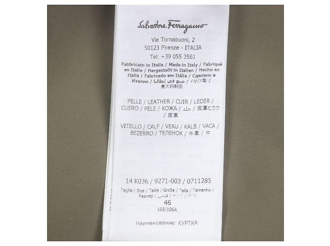 Blouson de piel de vaca Salvatore Ferragamo Castaño - vista 10