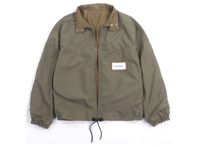 Blouson de piel de vaca Salvatore Ferragamo Castaño - vista 2