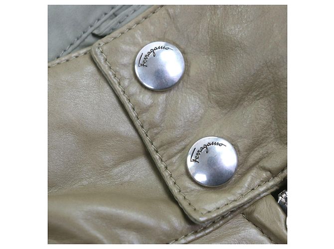 Blouson de piel de vaca Salvatore Ferragamo Castaño - vista 6