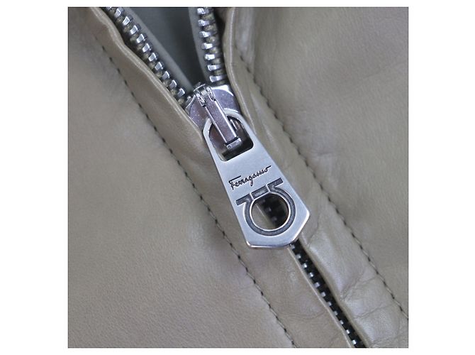 Blouson de piel de vaca Salvatore Ferragamo Castaño - vista 7