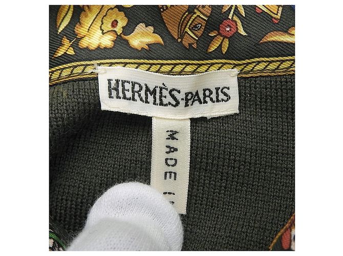 Hermès CHASSEEN INDE Seiden-Langarm-Poloshirt M Mehrfarben - Ansicht 5