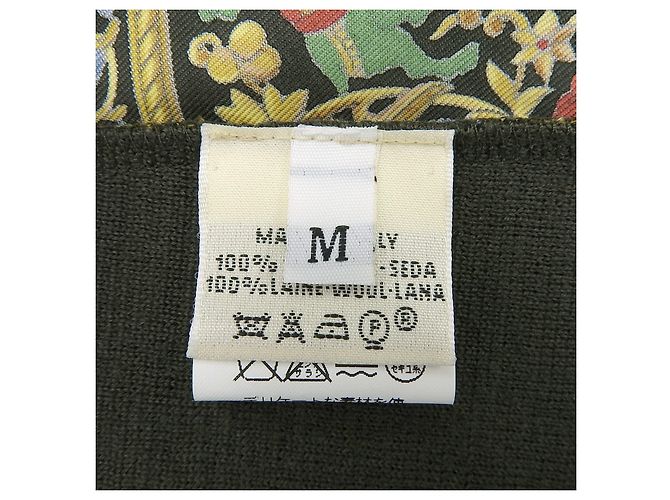 Hermès CHASSEEN INDE Seiden-Langarm-Poloshirt M Mehrfarben - Ansicht 6