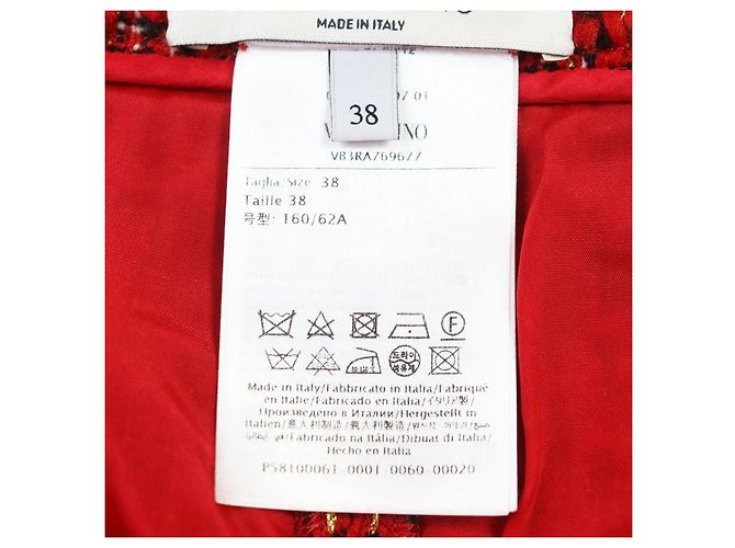Short de lã Valentino Vermelho - vista 7