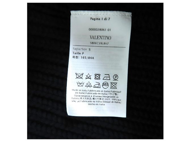 Valentino Virgin Wool Pullover Schwarz - Ansicht 7