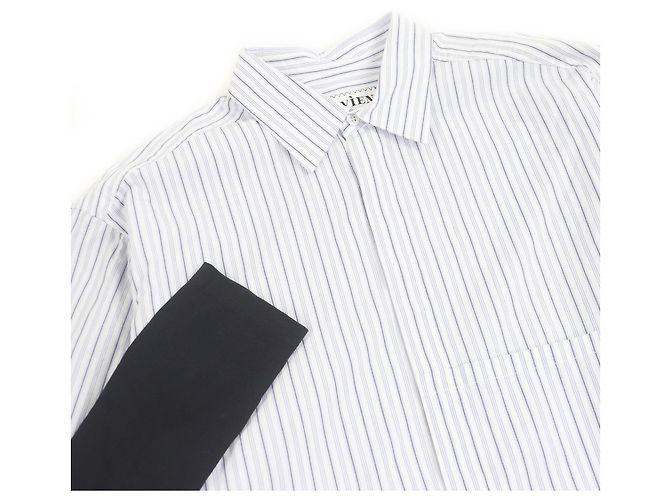 Autre Marque Camicia VIEN con maniche in jersey e righe Blu - vista 2