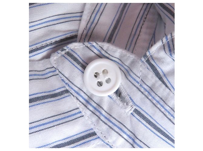 Autre Marque Camicia VIEN con maniche in jersey e righe Blu - vista 4