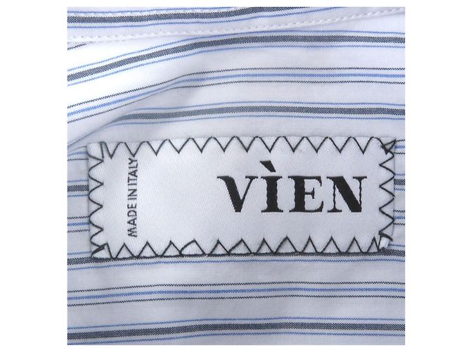 Autre Marque Camicia VIEN con maniche in jersey e righe Blu - vista 5