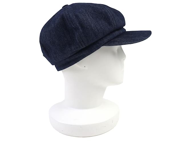 Cappellino in denim con logo Triangle Prada Blu - vista 4