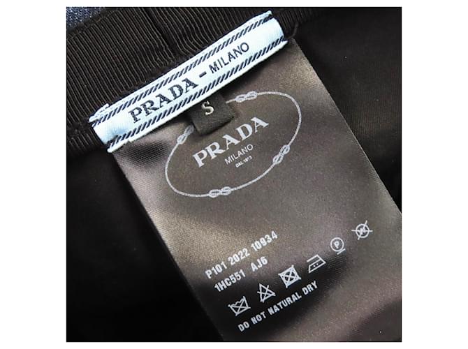 Cappellino in denim con logo Triangle Prada Blu - vista 8