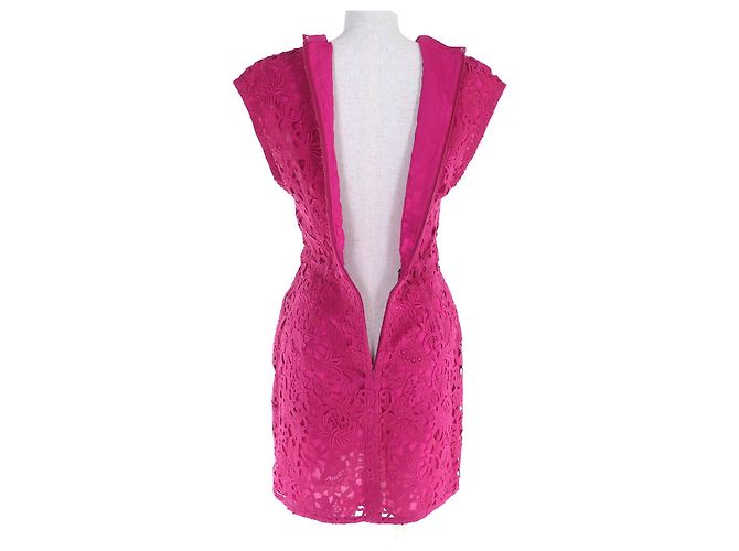 Vestido de encaje bordado Valentino Rosa - vista 5