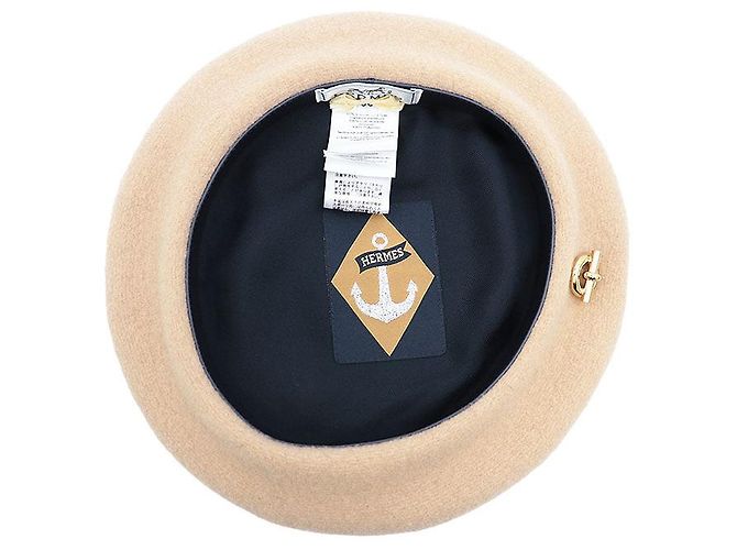 Hermès Basco in lana Bonnet Sailor Hermes Beige - vista 7