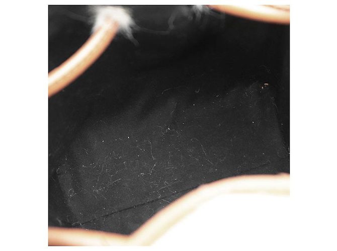 Autre Marque Borsa in pelle e pelliccia VASIC Marrone Beige - vista 10