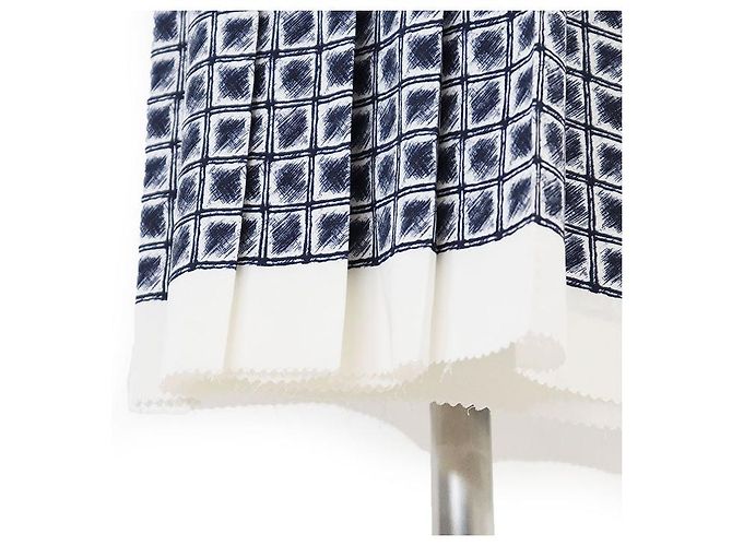 Falda de rayón con motivo de espiga geométrica Salvatore Ferragamo Azul Azul marino - vista 11