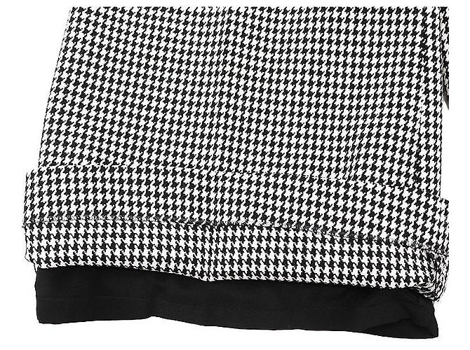 Christian Dior Houndstooth Wool Nylon Wide Pants Black Cream - view 9