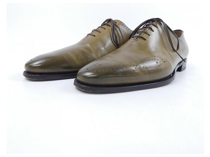 Autre Marque Leder Schuhe Silvano Sassetti Grün - Ansicht 3