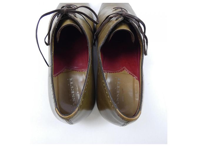 Autre Marque Leder Schuhe Silvano Sassetti Grün - Ansicht 6