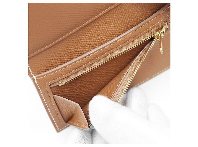 Hermès Hermes Bearn Combine Verso Epsom tri fold wallet White Multiple colors - view 7