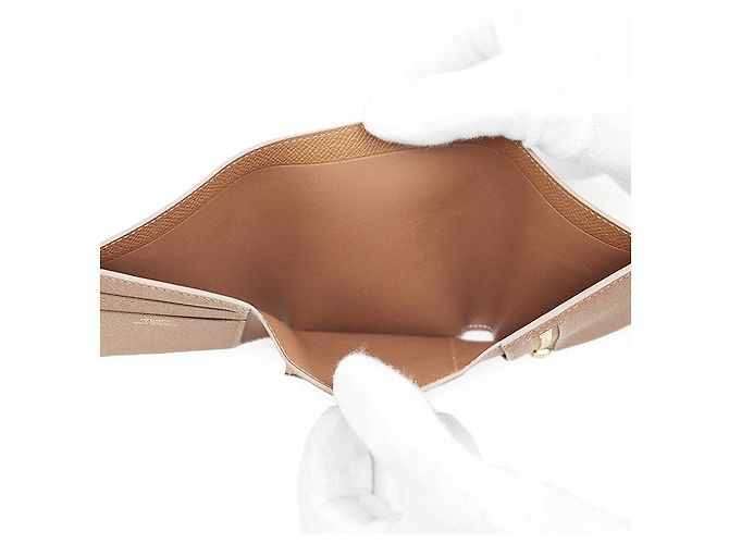 Hermès Hermes Bearn Combine Verso Epsom tri fold wallet White Multiple colors - view 8