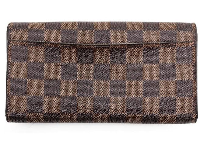 Cartera Sarah en Damier Canvas de Louis Vuitton Castaño - vista 8