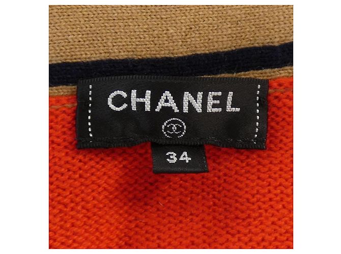 Timeless Cárdigan largo de cachemira Chanel Roja - vista 5