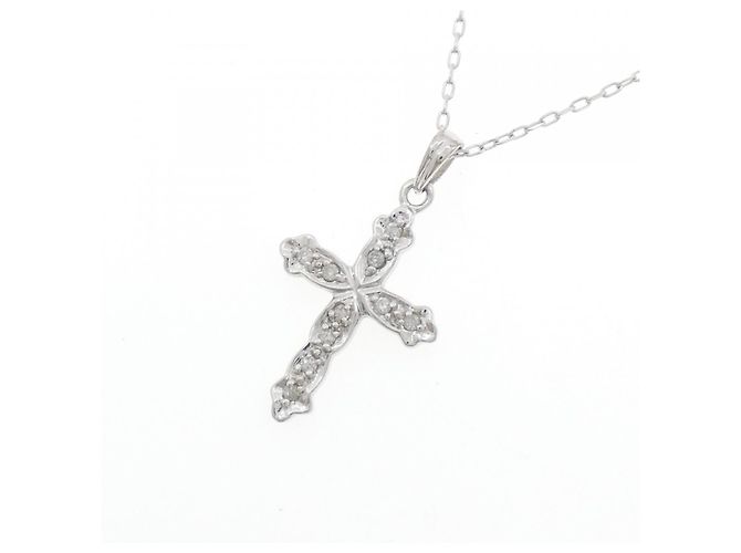 Autre Marque Collana in oro bianco e diamanti Au750 Argento - vista 3