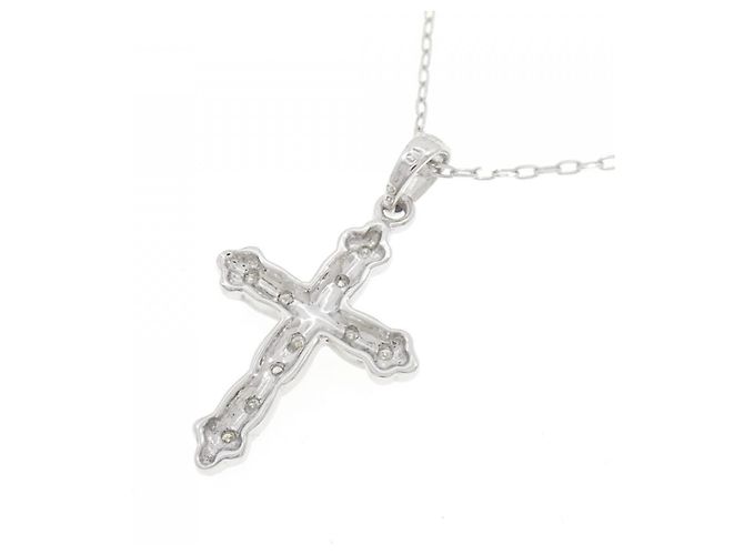 Autre Marque Collana in oro bianco e diamanti Au750 Argento - vista 4
