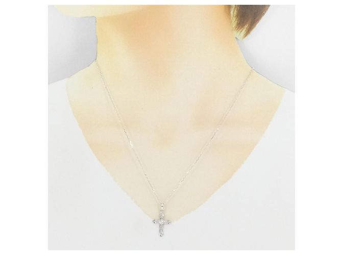 Autre Marque Collana in oro bianco e diamanti Au750 Argento - vista 6