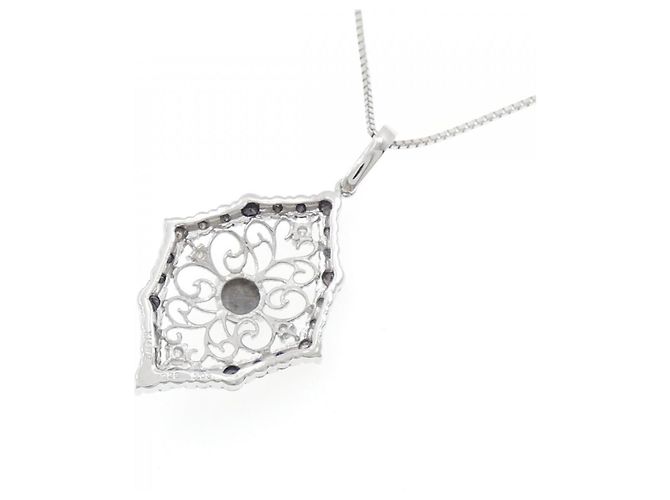 Autre Marque Collana di Diamanti K14WG K18WG Argento - vista 4
