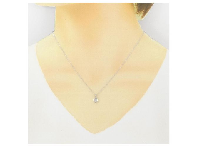 Autre Marque Collana in oro bianco Au750 e diamanti Argento - vista 6