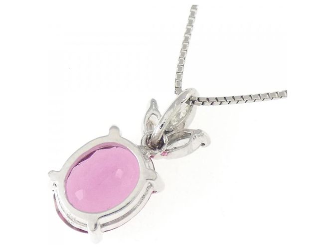 Autre Marque Collana in platino, diamante e tormalina Argento - vista 4