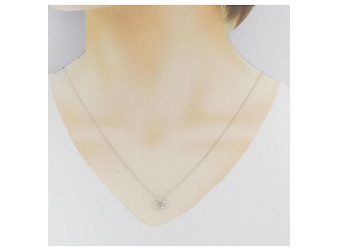 Autre Marque Collana in oro bianco Au750 e diamanti Argento - vista 6