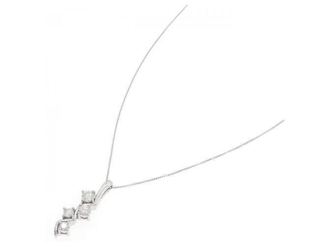 Autre Marque Collana di Diamanti PT900 PT850 Argento - vista 2
