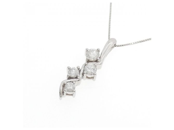 Autre Marque Collana di Diamanti PT900 PT850 Argento - vista 3