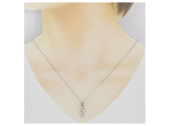 Autre Marque Collana di Diamanti PT900 PT850 Argento - vista 6