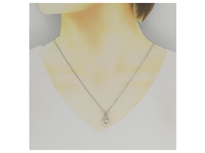 Autre Marque Collana di Diamanti PT900 PT850 Argento - vista 6