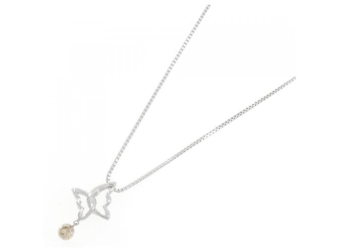 Autre Marque Collana farfalla in diamanti e oro bianco Au750 Argento - vista 2