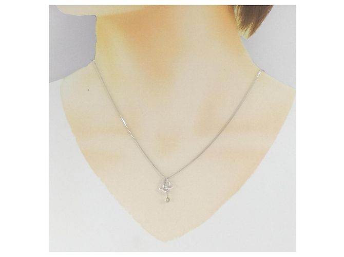 Autre Marque Collana farfalla in diamanti e oro bianco Au750 Argento - vista 6