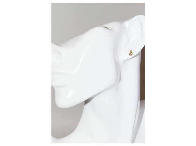 Autre Marque Boucles d'oreilles Cat en Au750 Doré - vue 2