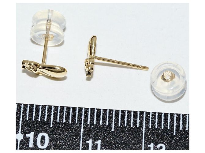 Autre Marque Boucles d'oreilles Cat en Au750 Doré - vue 3