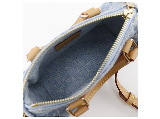 Borsa 2way Louis Vuitton Nano Speedy Monogram Blu Blu chiaro - vista 7