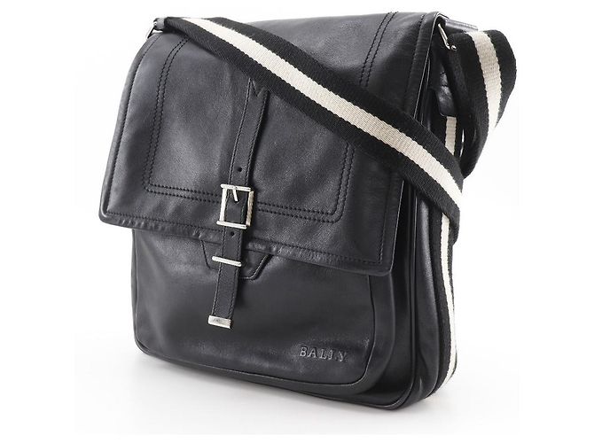 Borsa a tracolla 2way Bally Trainspotting in pelle di vitello Nero - vista 2