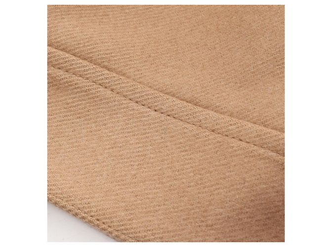 Abrigo de lana camel Versace Castaño Beige - vista 7