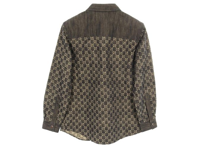Chaqueta de algodón jacquard GG GUCCI Negro - vista 2