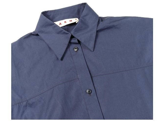 Vestido de algodón Marni Azul Azul marino - vista 14
