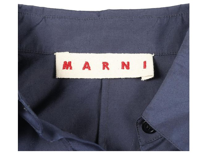 Vestido de algodón Marni Azul Azul marino - vista 5