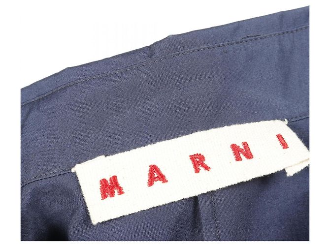 Vestido de algodón Marni Azul Azul marino - vista 9