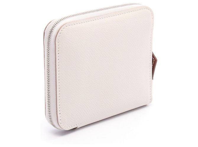Hermès Cartera pequeña de seda Azap Compact Hermes Blanco - vista 2