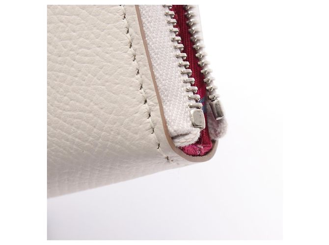Hermès Cartera pequeña de seda Azap Compact Hermes Blanco - vista 6